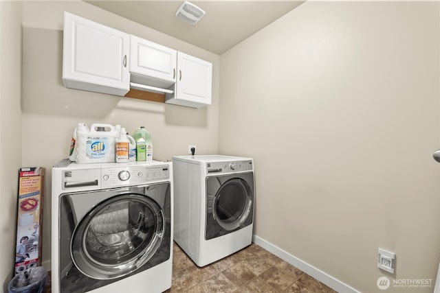 4492 Fantail Pl SW, Port Orchard, WA 98367 - washroom with cabinet space, washing machine and clothes dryer, and baseboards