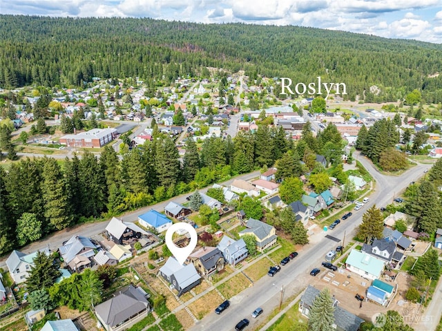 123 5th St, Roslyn, WA 98941 - aerial view of property's location with a forest and nearby suburban area