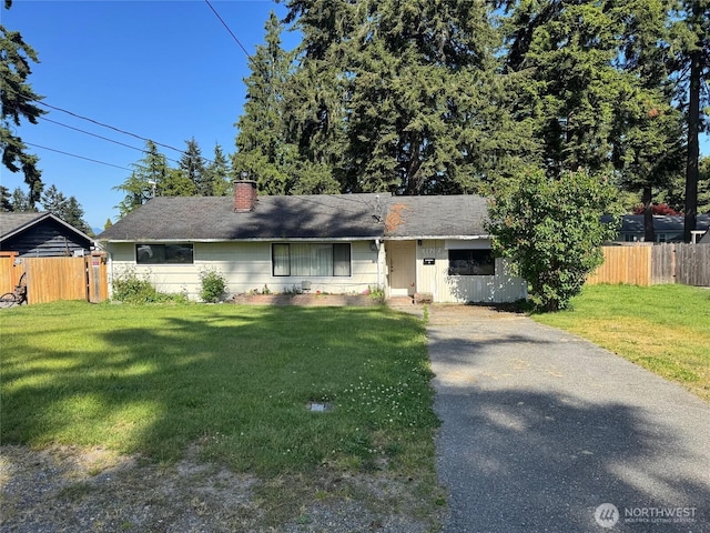 21707 51st Ave W, Mountlake Terrace, WA 98043 - ranch-style home with driveway and a chimney