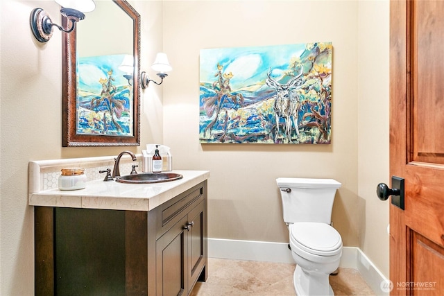 3178 Edgewood Ln, Bellingham, WA 98226 - half bath featuring baseboards, vanity, and toilet