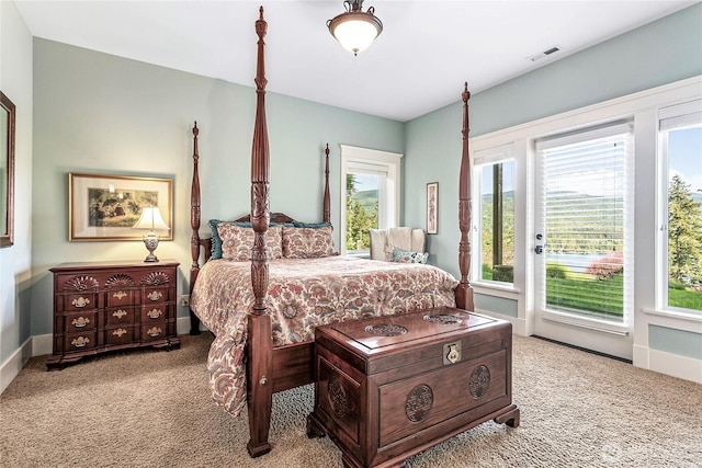 3178 Edgewood Ln, Bellingham, WA 98226 - carpeted bedroom featuring access to exterior, multiple windows, and baseboards