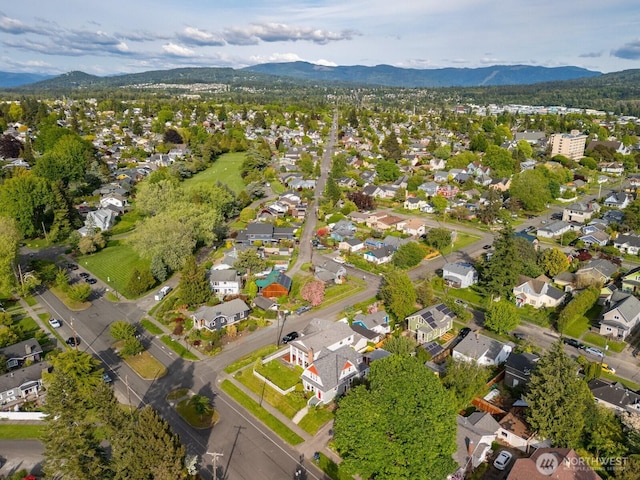 2416 Broadway, Bellingham, WA 98225 - aerial perspective of suburban area featuring a mountain backdrop