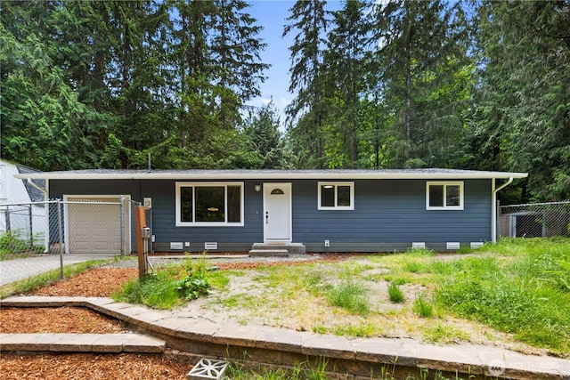 8982 Wyvern Dr SE, Port Orchard, WA 98367 - view of front of property with a garage, crawl space, and driveway