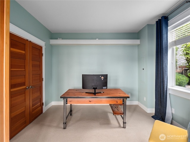 4590 E State Route 106, Union, WA 98592 - office area with carpet floors, baseboards, and healthy amount of natural light