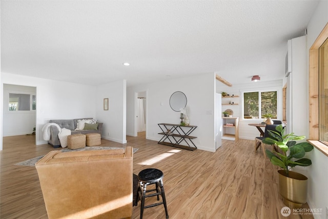 2553 Mackenzie Rd, Bellingham, WA 98226 - living area featuring light wood-type flooring, baseboards, and recessed lighting