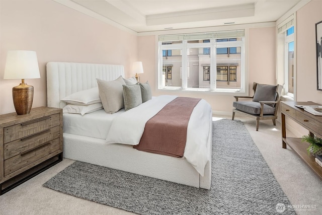 221 5th Ave S Unit E303, Kirkland, WA 98033 - carpeted bedroom featuring a raised ceiling