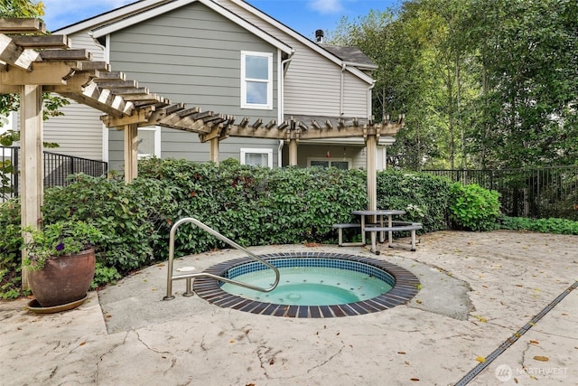 3116 164th St SW Unit 1704, Lynnwood, WA 98087 - view of pool featuring a pergola, a hot tub, and a patio area