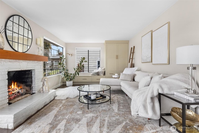 26736 138th Pl SE, Kent, WA 98042 - living area featuring a stone fireplace