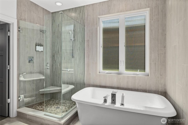 501 Maple Leaf Loop, Cle Elum, WA 98922 - bathroom with a freestanding bath and a stall shower