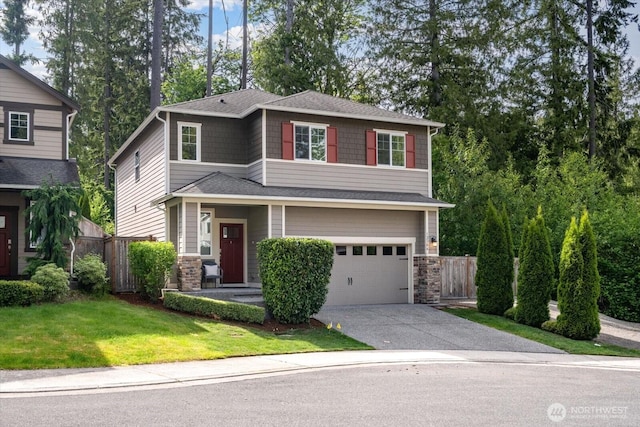 12304 55th Dr SE, Snohomish, WA 98296 - view of front of home featuring concrete driveway, a garage, and roof with shingles