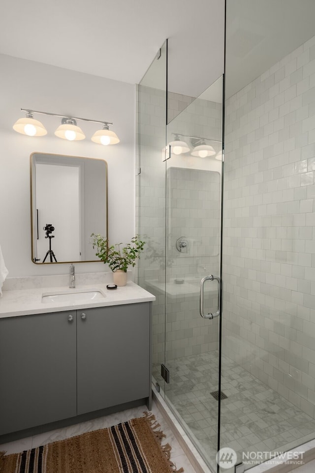 12833 NE 91st St, Kirkland, WA 98033 - bathroom with vanity and a shower stall