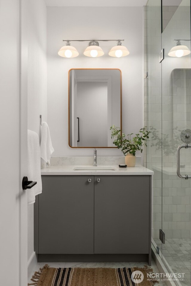 12833 NE 91st St, Kirkland, WA 98033 - full bath featuring vanity and a stall shower