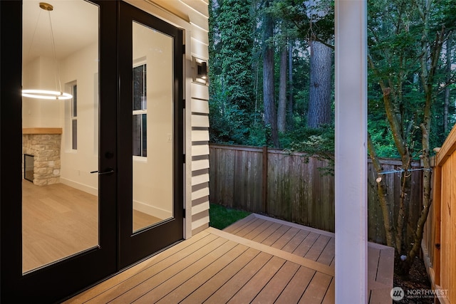 12837 NE 91st St, Kirkland, WA 98033 - wooden terrace featuring french doors