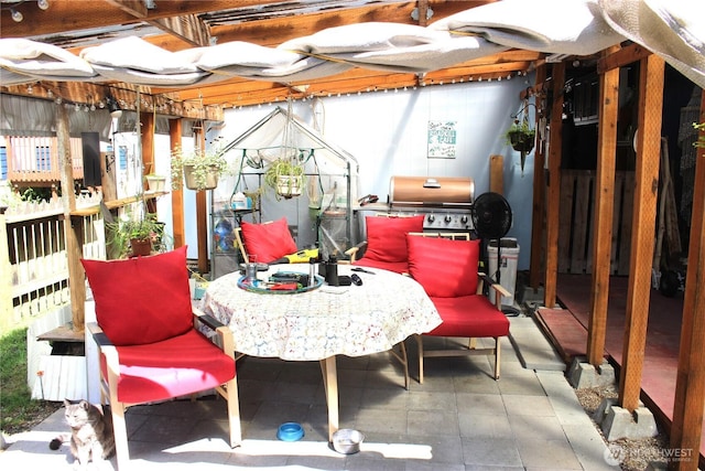 17340 Sargent Rd SW Unit 54, Rochester, WA 98579 - view of patio with a grill and outdoor dining space