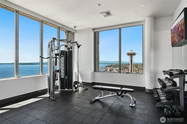 2510 6th Ave Unit 2003, Seattle, WA 98121 - workout room with healthy amount of natural light and baseboards