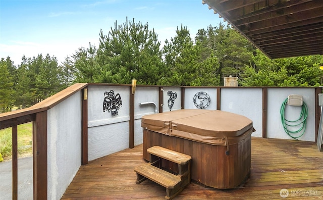 280 Surf St, Westport, WA 98595 - deck featuring a hot tub
