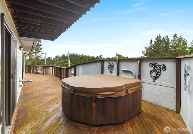 280 Surf St, Westport, WA 98595 - wooden deck with a hot tub