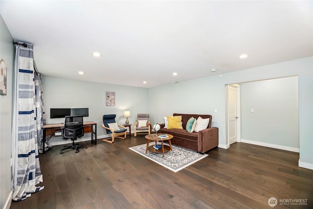3908 NE 103rd St, Seattle, WA 98125 - home office with wood finished floors and recessed lighting