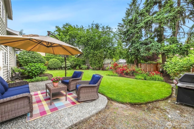 3908 NE 103rd St, Seattle, WA 98125 - fenced backyard featuring a patio area and outdoor lounge area