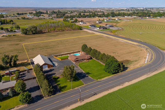 710 S Mckinney Rd, Othello, WA 99344 - aerial view of sparsely populated area featuring property boundaries highlighted