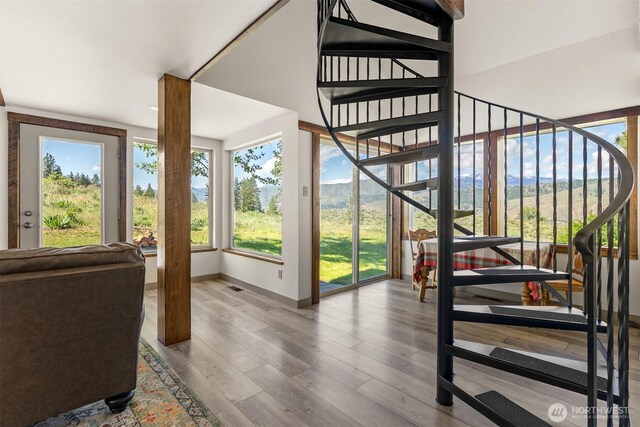 102A Vintin Rd, Carlton, WA 98814 - stairs featuring baseboards and wood finished floors