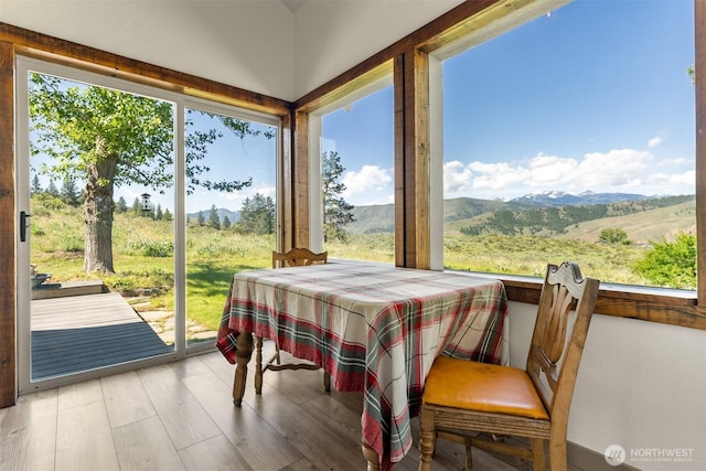 102A Vintin Rd, Carlton, WA 98814 - sunroom with a mountain view and wood finished floors