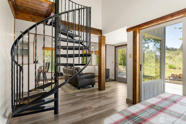 102A Vintin Rd, Carlton, WA 98814 - staircase with wood finished floors and baseboards