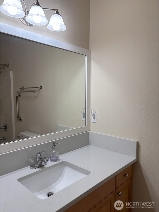 1301 67th St SE Unit 16A, Auburn, WA 98092 - bathroom with vanity, toilet, and shower / bath combination