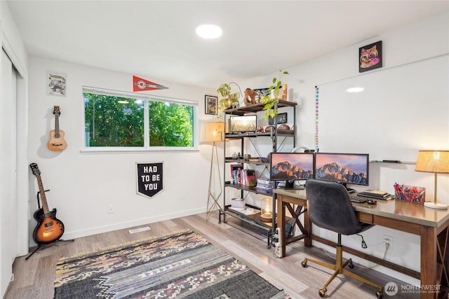 4210 N Vassault St, Tacoma, WA 98407 - office area with wood finished floors and baseboards
