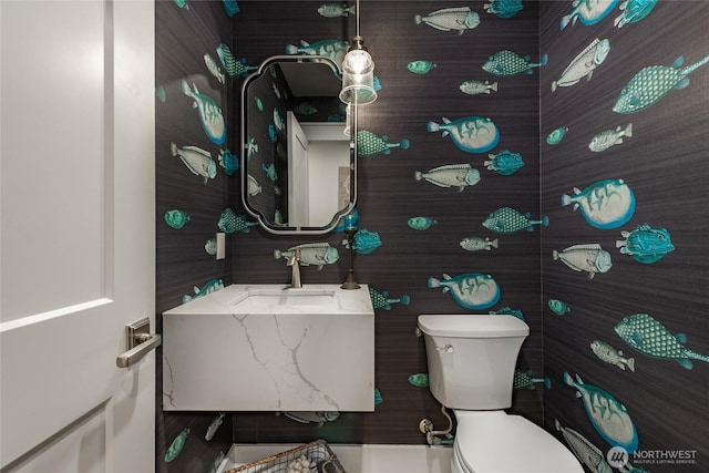 5552 Canvasback Rd, Blaine, WA 98230 - half bath with toilet and a sink