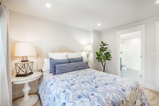 5552 Canvasback Rd, Blaine, WA 98230 - bedroom featuring wood finished floors, recessed lighting, and ensuite bath