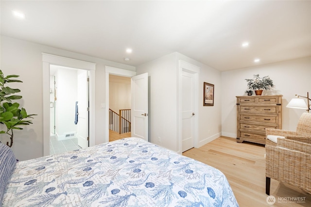 5552 Canvasback Rd, Blaine, WA 98230 - bedroom featuring light wood finished floors, recessed lighting, and baseboards