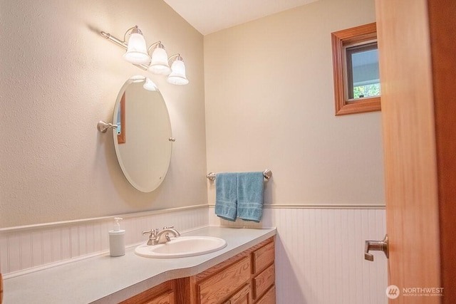 12289 Seabeck Hwy NW, Seabeck, WA 98380 - bathroom with vanity and wainscoting