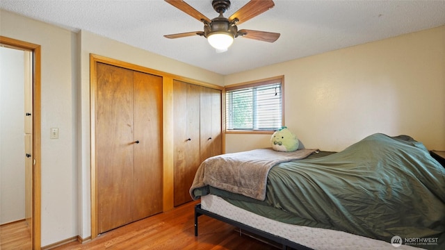 810 E Spring, Dayton, WA 99328 - bedroom with light wood finished floors and ceiling fan