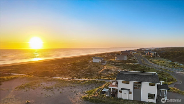 1401 S Cohasset Crst, Westport, WA 98595 - aerial view at dusk of view of water and beach