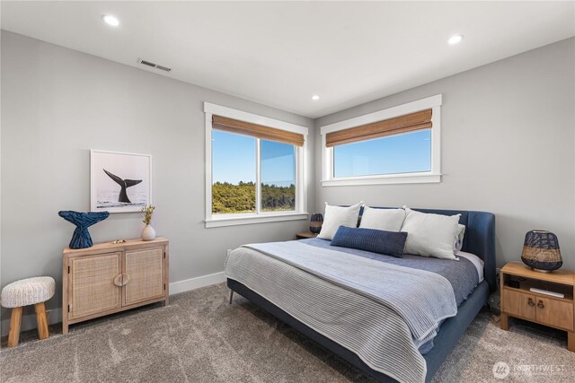 1401 S Cohasset Crst, Westport, WA 98595 - carpeted bedroom featuring recessed lighting and baseboards