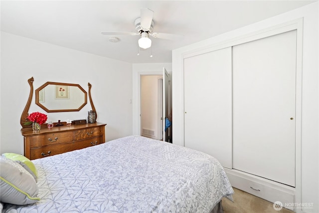 4325 E B St, Tacoma, WA 98404 - carpeted bedroom featuring a closet and a ceiling fan