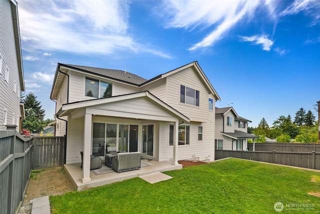 8009 197th Ave E, Bonney Lake, WA 98391 - back of house with a patio and a fenced backyard