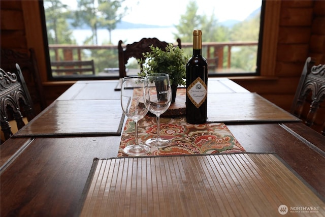 209 Marine Dr, Blakely Island, WA 98222 - dining space featuring hardwood / wood-style flooring