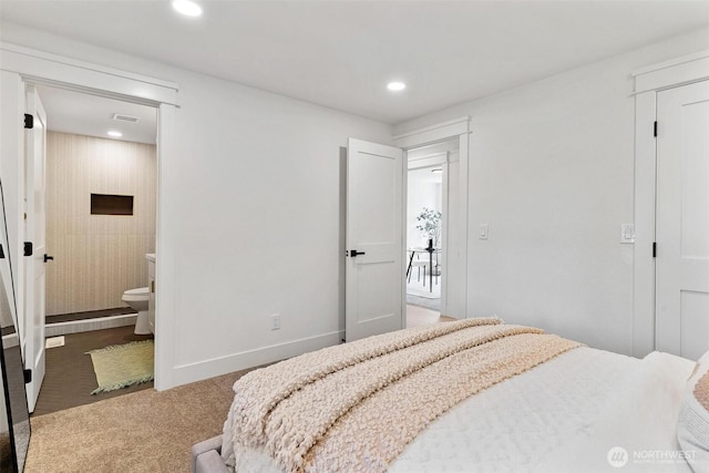 236 S 316th Pl, Federal Way, WA 98003 - carpeted bedroom with recessed lighting, ensuite bathroom, and baseboards