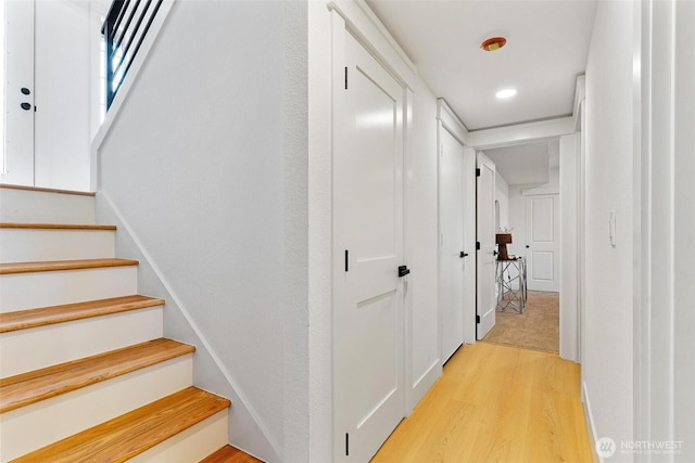 236 S 316th Pl, Federal Way, WA 98003 - staircase with wood finished floors and recessed lighting