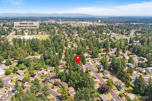236 S 316th Pl, Federal Way, WA 98003 - aerial view of property's location featuring a mountainous background