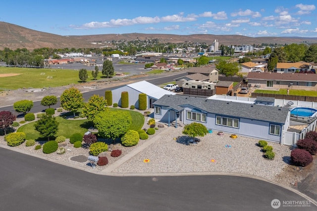307 Hilltop Cir, Ephrata, WA 98823 - aerial perspective of suburban area featuring mountains