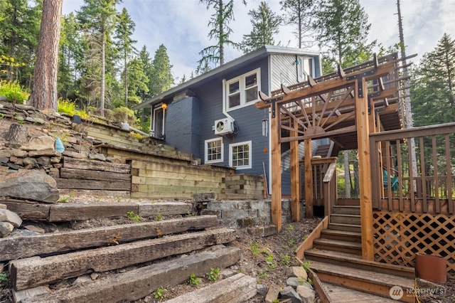 451 Aspen Springs Rd, Cle Elum, WA 98922 - rear view of property featuring stairs and a deck