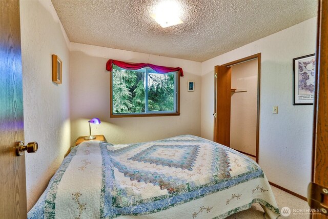 247 Bass Ave NE, Ocean Shores, WA 98569 - bedroom featuring a textured ceiling and a textured wall