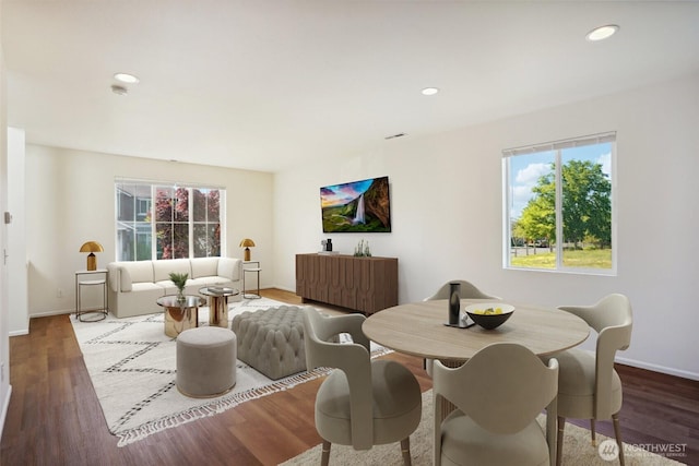 4825 E Q St Unit 2922, Tacoma, WA 98404 - dining room with wood finished floors, recessed lighting, and baseboards