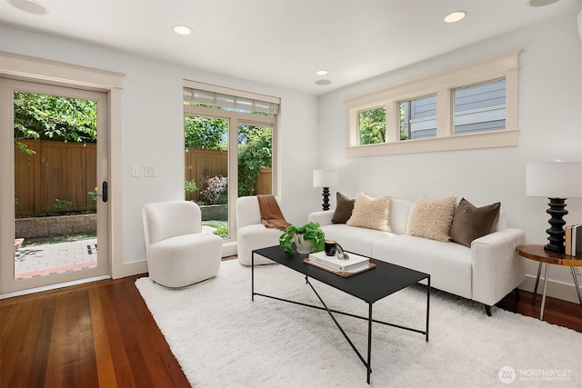 3122 Franklin Ave E Unit A, Seattle, WA 98102 - living area with wood finished floors and recessed lighting