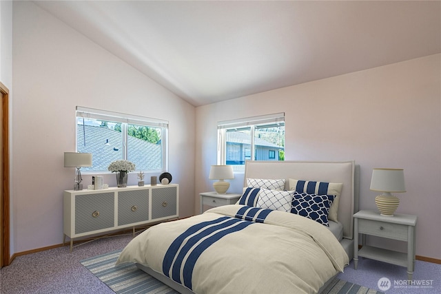 4270 US Highway 97a, Chelan, WA 98816 - carpeted bedroom featuring lofted ceiling and baseboards
