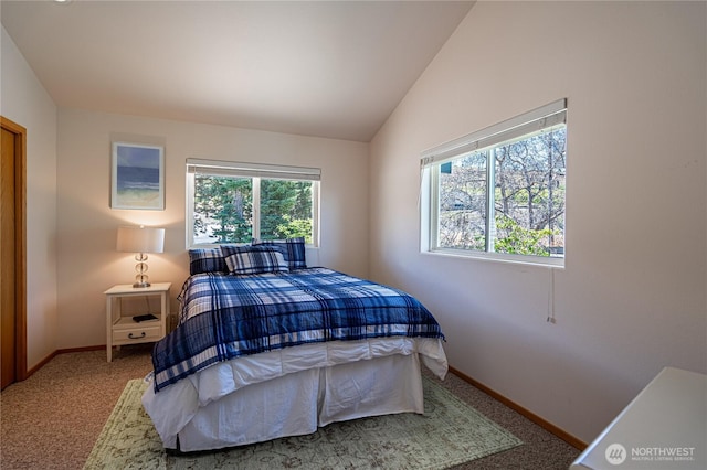 4270 US Highway 97a, Chelan, WA 98816 - carpeted bedroom with baseboards and lofted ceiling