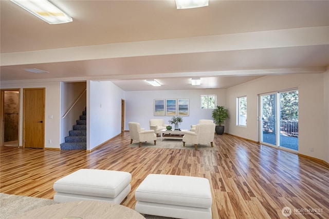 4270 US Highway 97a, Chelan, WA 98816 - living area featuring light wood-style floors and stairway